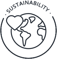 100% Sustainable ingredients icon